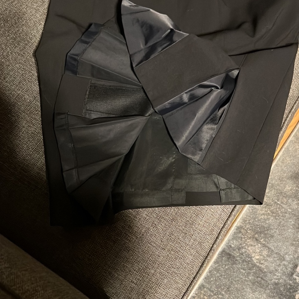 Black Basic Skirt Wool With Pleats - image 5